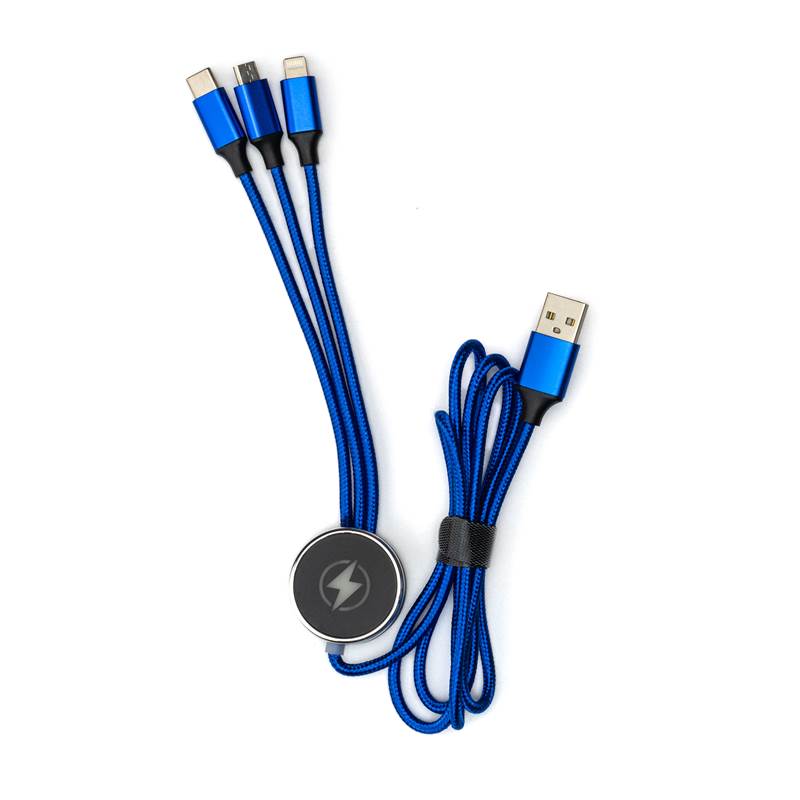 Charging cable 3 in 1 with LED logo - Image 3