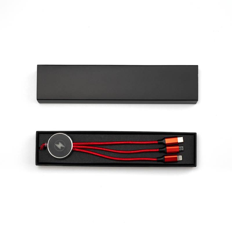 Charging cable 3 in 1 with LED logo - Image 7
