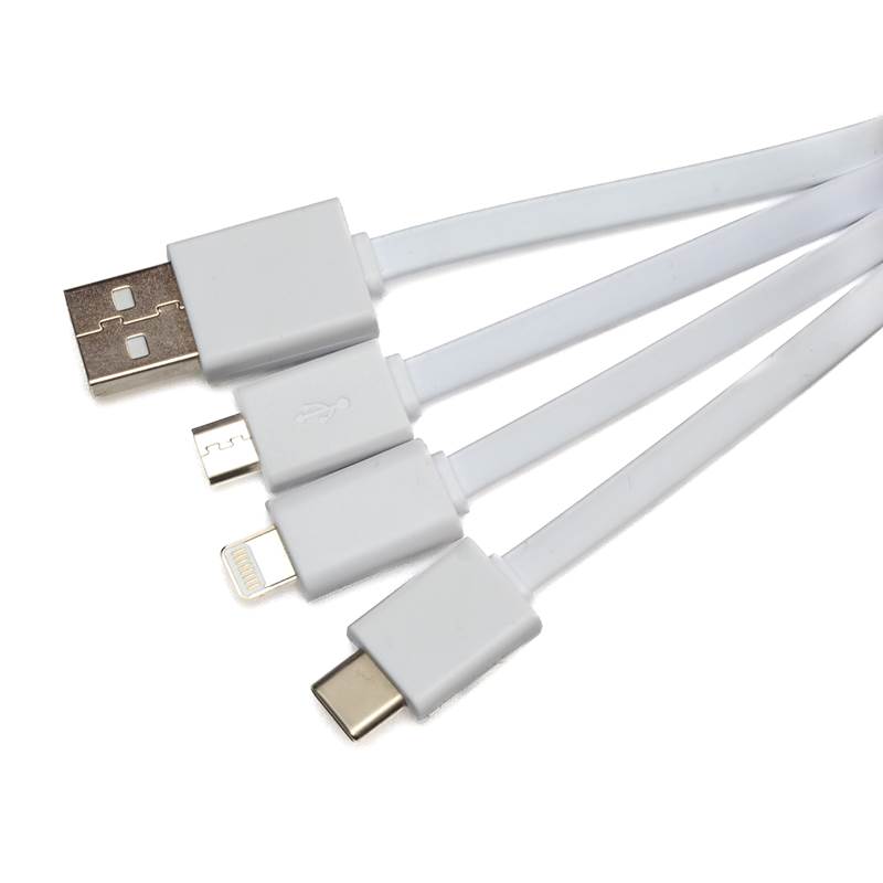 3 in 1 charging cable with LED personalisation - Image 2