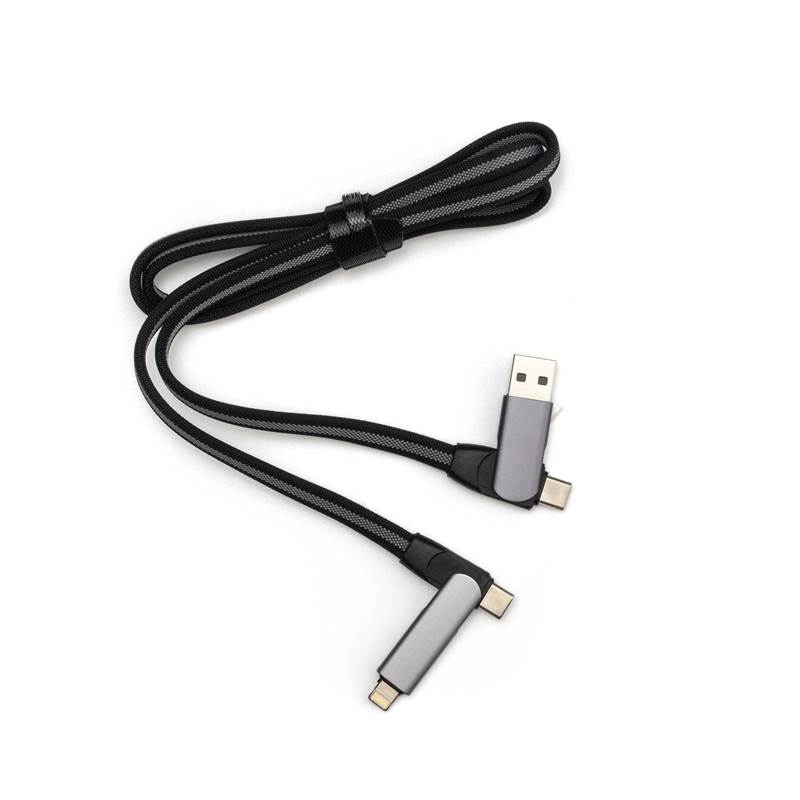 Charging and data transfer cable with various connectors